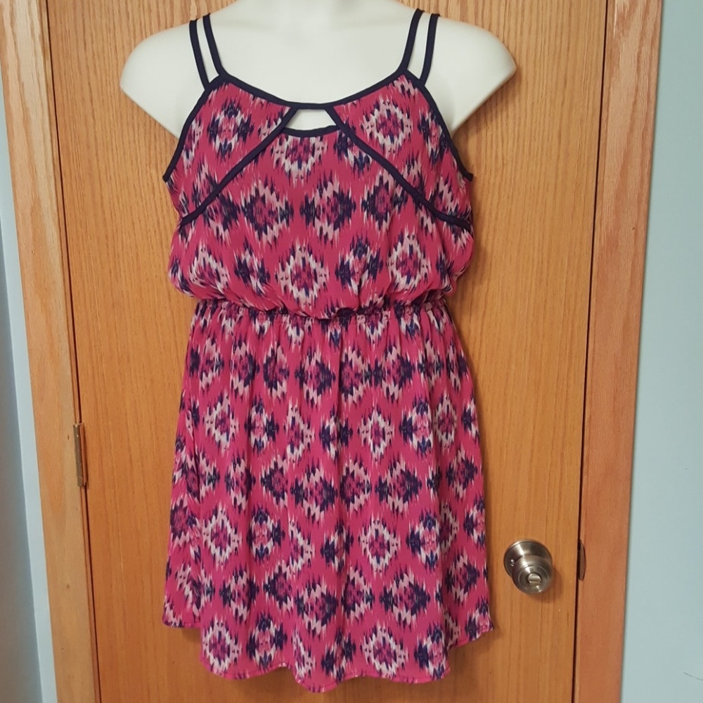 Pink geometric dress